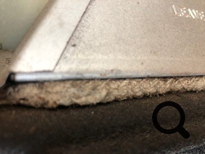 Asbestos seal 2 on Netaheat flue hood.