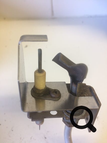 Netaheat pilot assembly with brand new earth bracket/electrode fitted